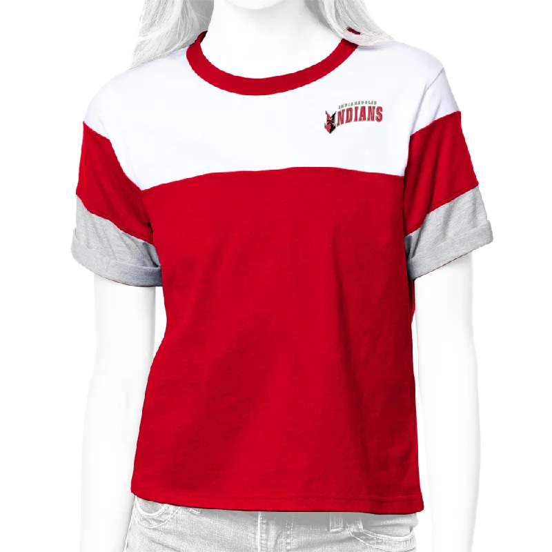 Indianapolis Indians Women's Red/White Flip Tee