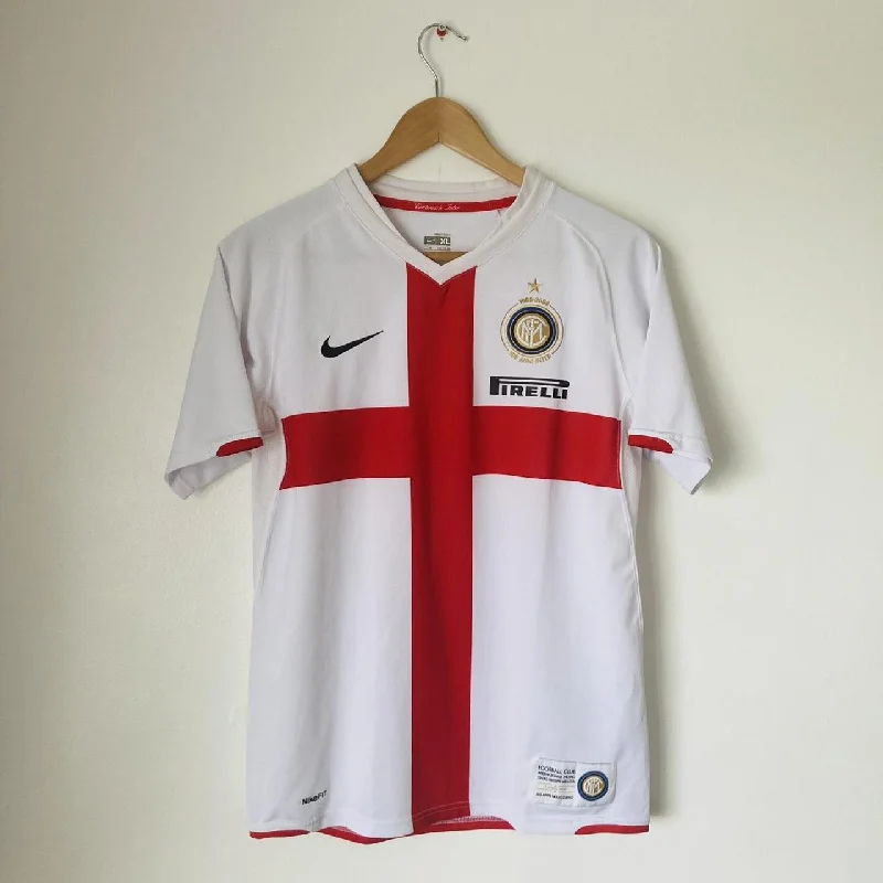 Inter Milan 2007/2008 White Home Football Shirt (YXL)