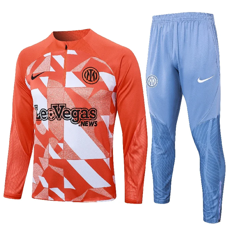 Inter Milan 2024-25 Orange Half-zip Training Tracksuit Set