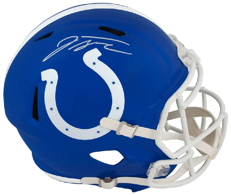 Jonthan Taylor Signed Indianapolis Colts FLASH Riddell Full Size Speed Replica Helmet - (Fanatics)