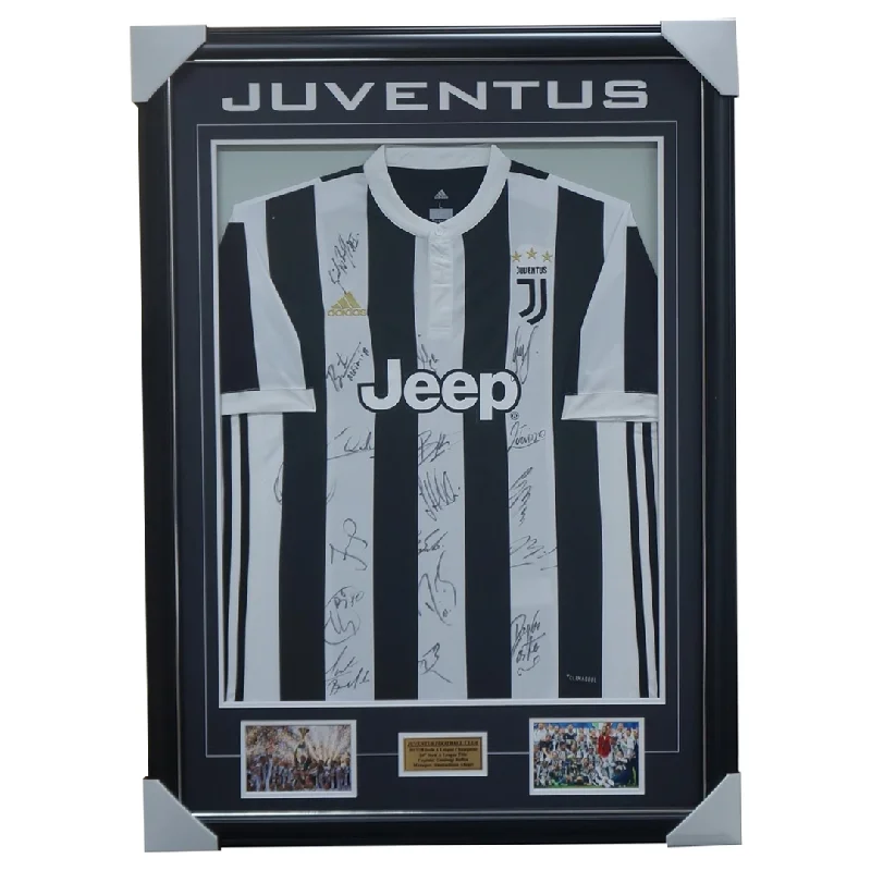 Juventus 2017/18 Signed Serie a Champions Team Jersey Framed Buffon Dybala Higuain + Coa - 3418