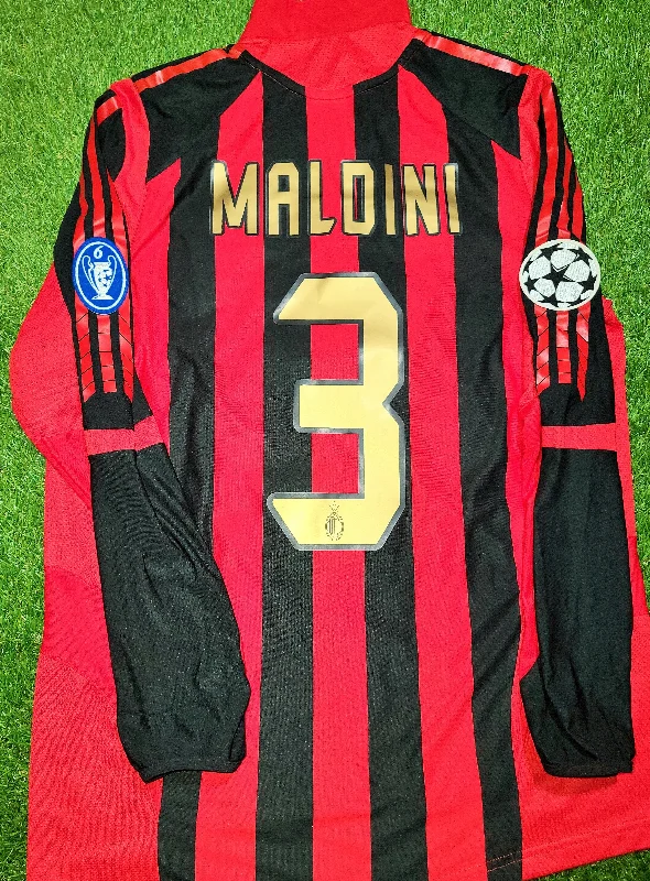 Maldini AC Milan Adidas Long Sleeve 2005 2006 Jersey Maglia Shirt M SKU# 109957 AZB001