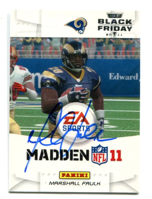 Marshall Faulk 2011 Panini Black Friday Autographed Card