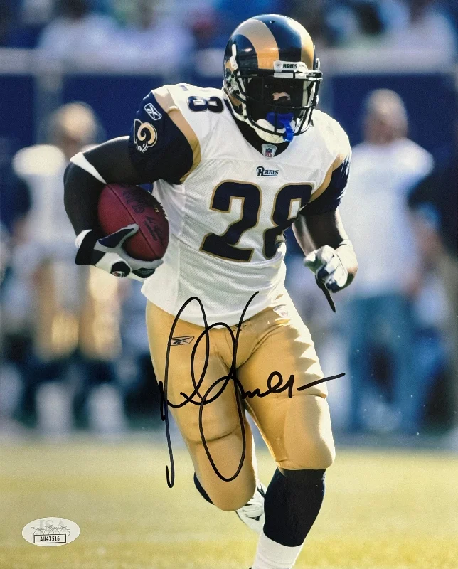 Marshall Faulk Autographed Rams 8x10 Photo (JSA)