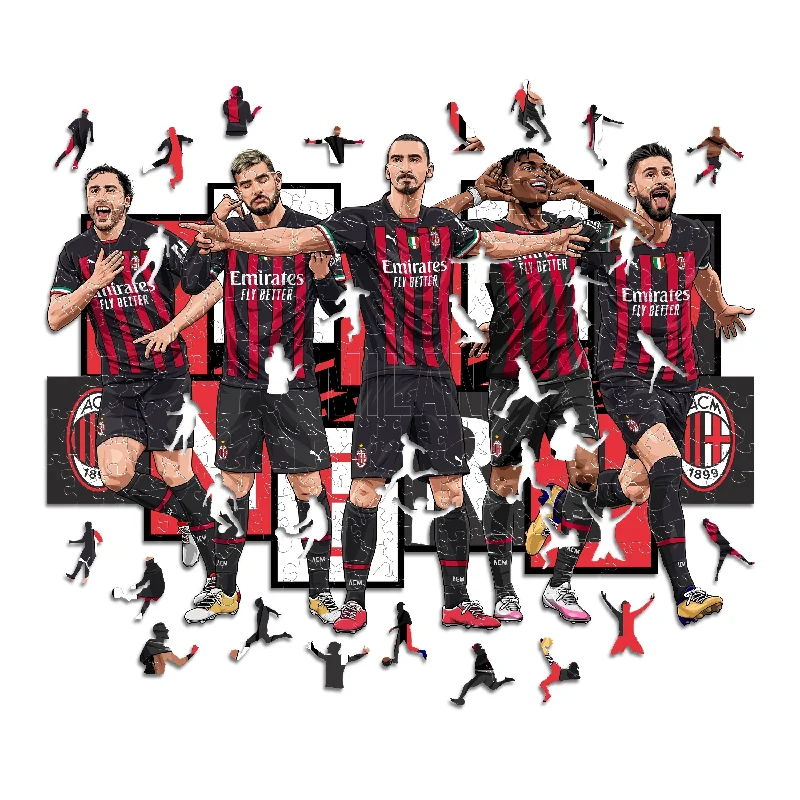 AC Milan® 5 Players - Rompecabezas de Madera (EDICIÓN LIMITADA)