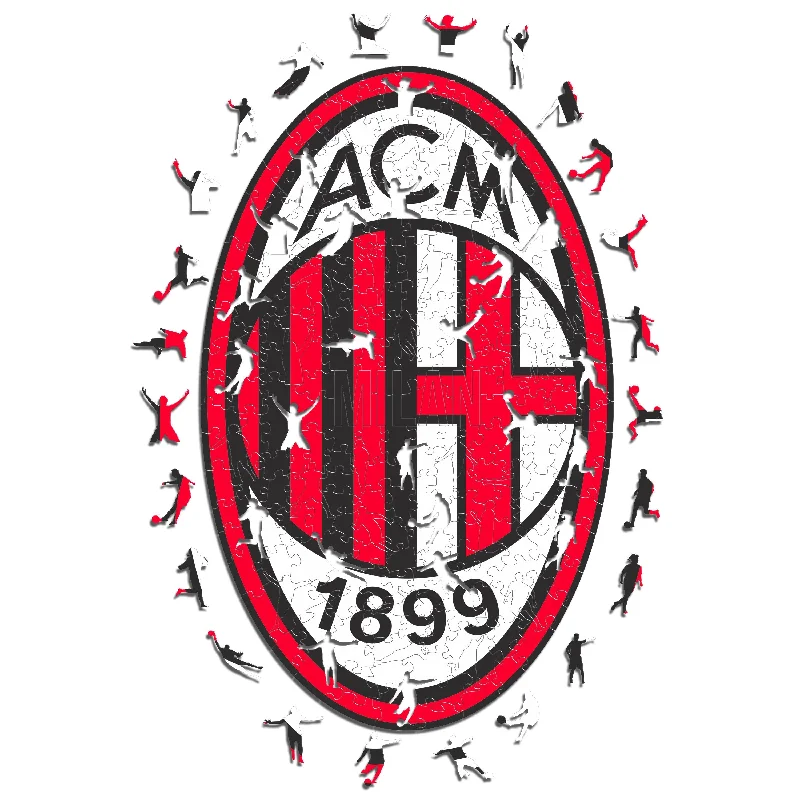 AC Milan® Logo - Rompecabezas de Madera