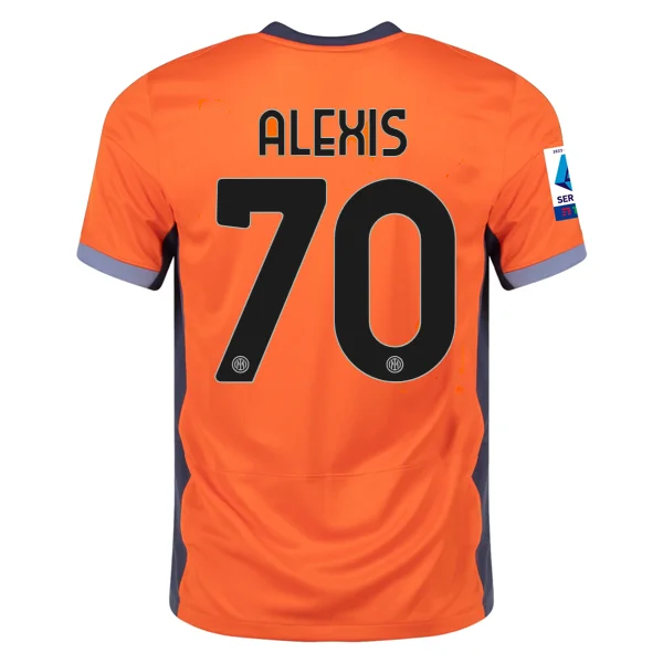 Nike Inter Milan Alexis Sanchez Third Jersey w/ Serie A + Copa Italia Patches 23/24 (Safety Orange/Thunder Blue)