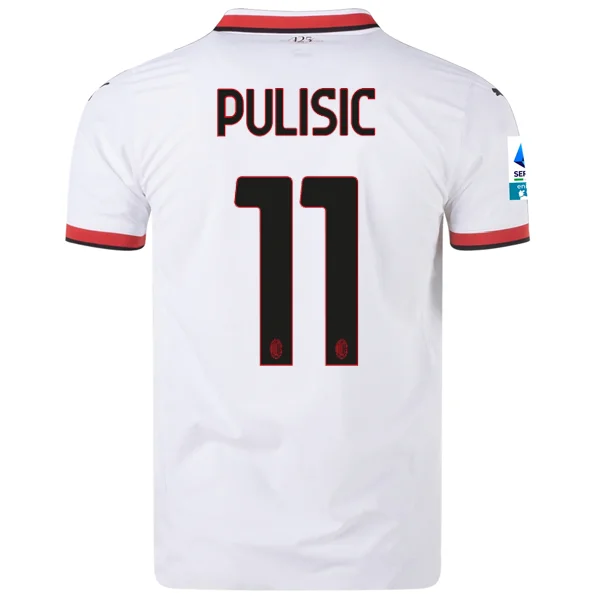 Puma AC Milan Authentic Christian Pulisic Away Jersey w/ Series A Patch 24/25 (Puma White)