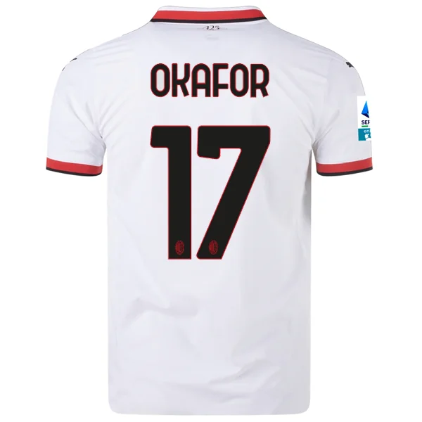 Puma AC Milan Authentic Noah Okafor Away Jersey w/ Series A Patch 24/25 (Puma White)