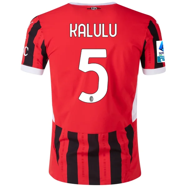 Puma AC Milan Authentic Pierre Kalulu Home Jersey w/ Serie A Patch 24/25 (Puma Red/Puma Black)