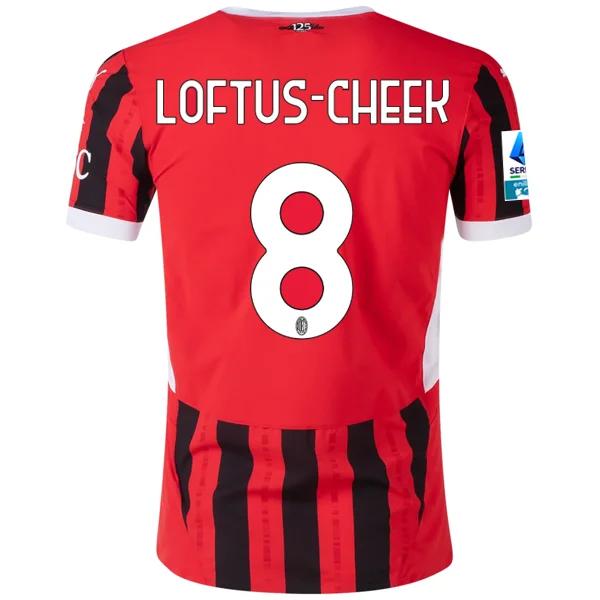 Puma AC Milan Authentic Ruben Loftus-Cheek Home Jersey w/ Serie A Patch 24/25 (Puma Red/Puma Black)