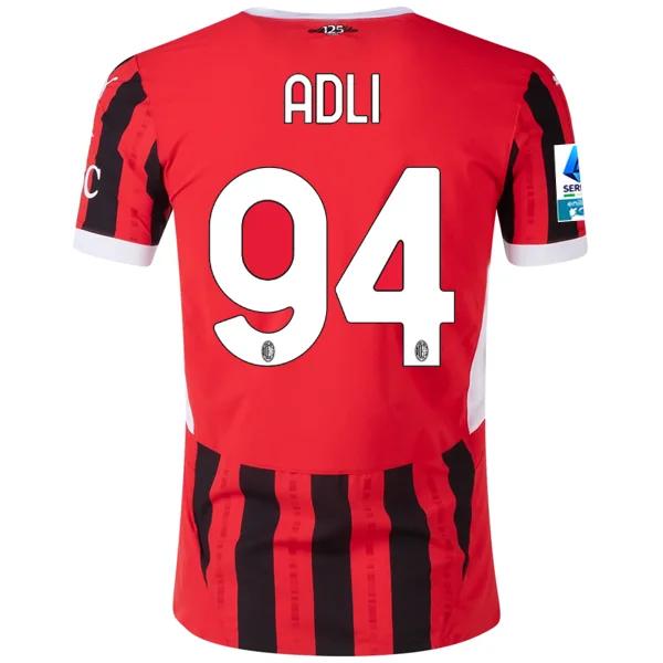 Puma AC Milan Authentic Yacine Adli Home Jersey w/ Serie A Patch 24/25 (Puma Red/Puma Black)