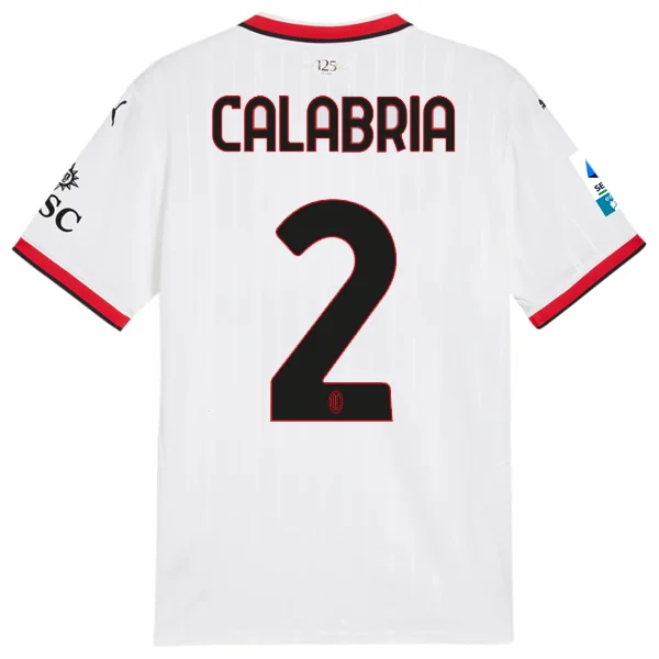 Puma AC Milan Davide Calabria Away Jersey w/ Serie A Patch 24/25 (Puma White)