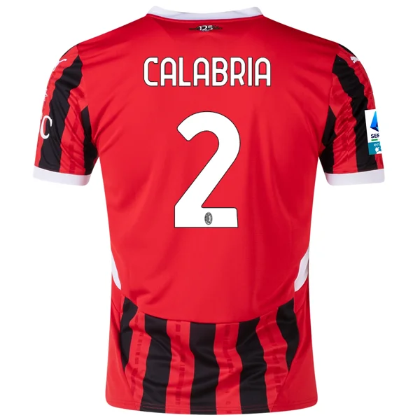 Puma AC Milan Davide Calabria Home Jersey w/ Serie A Patch 24/25 (Puma Red/Puma Black)