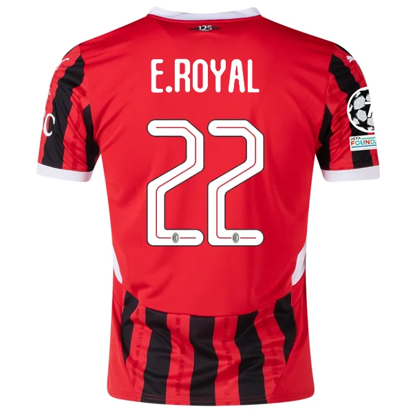 Puma AC Milan Emerson Royal Home Jersey w/ Champions League Patches 24/25 (Puma Red/Puma Black)