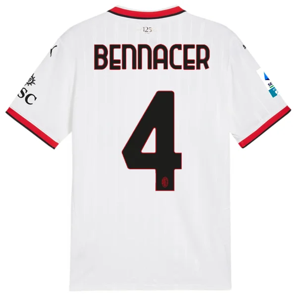 Puma AC Milan Ismaël Bennacer Away Jersey w/ Serie A Patch 24/25 (Puma White)