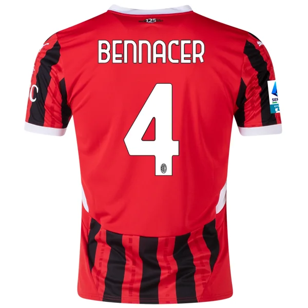 Puma AC Milan Ismaël Bennacer Home Jersey w/ Serie A Patch 24/25 (Puma Red/Puma Black)