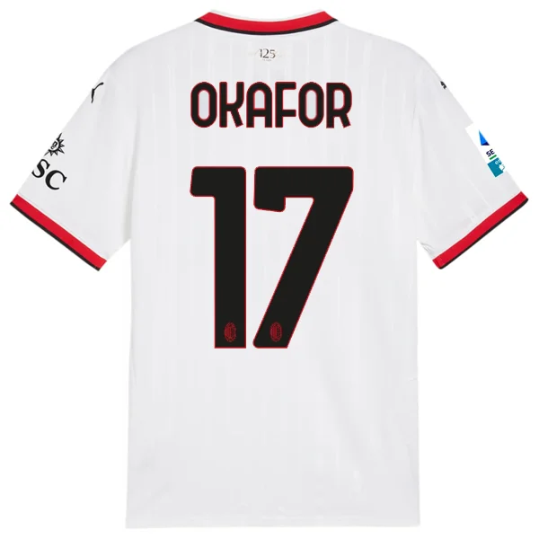 Puma AC Milan Noah Okafor Away Jersey w/ Serie A Patch 24/25 (Puma White)