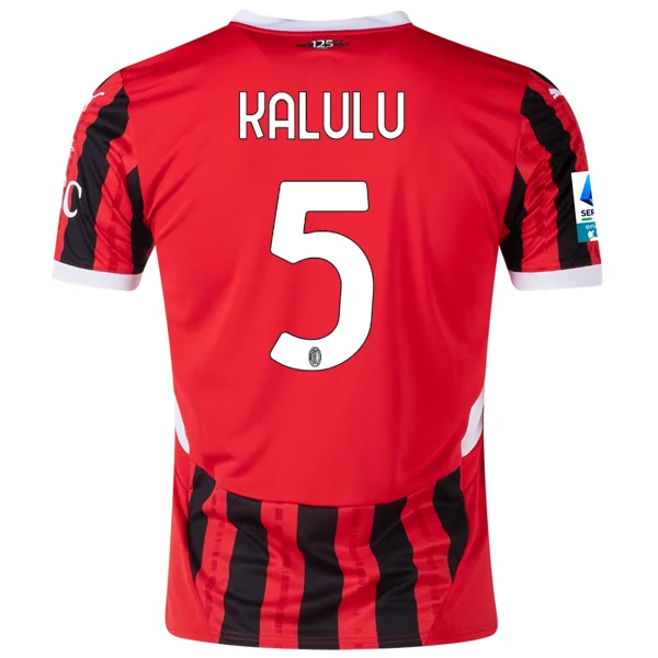 Puma AC Milan Pierre Kalulu Home Jersey w/ Serie A Patch 24/25 (Puma Red/Puma Black)