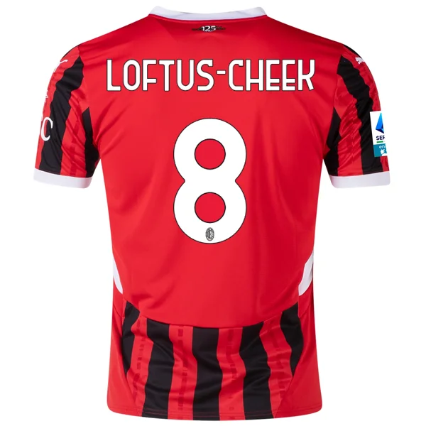 Puma AC Milan Ruben Loftus-Cheek Home Jersey w/ Serie A Patch 24/25 (Puma Red/Puma Black)