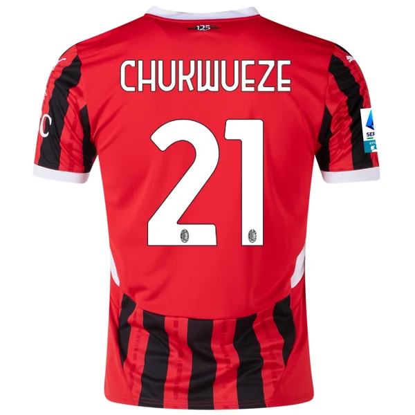 Puma AC Milan Samuel Chukwueze Home Jersey w/ Serie A Patch 24/25 (Puma Red/Puma Black)