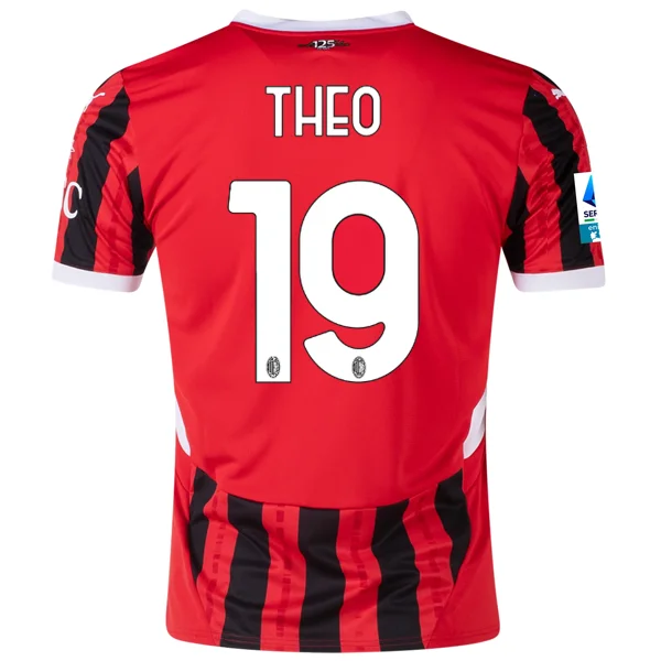 Puma AC Milan Theo Hernandez Home Jersey w/ Serie A Patch 24/25 (Puma Red/Puma Black)