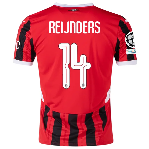 Puma AC Milan Tijjani Reijnders Home Jersey w/ Champions League Patches 24/25 (Puma Red/Puma Black)