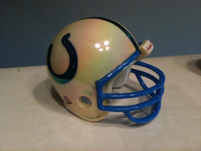 Indianapolis Colts Riddell NFL Pocket Pro Helmet 1995-2003 Throwback Chrome (Blue mask)