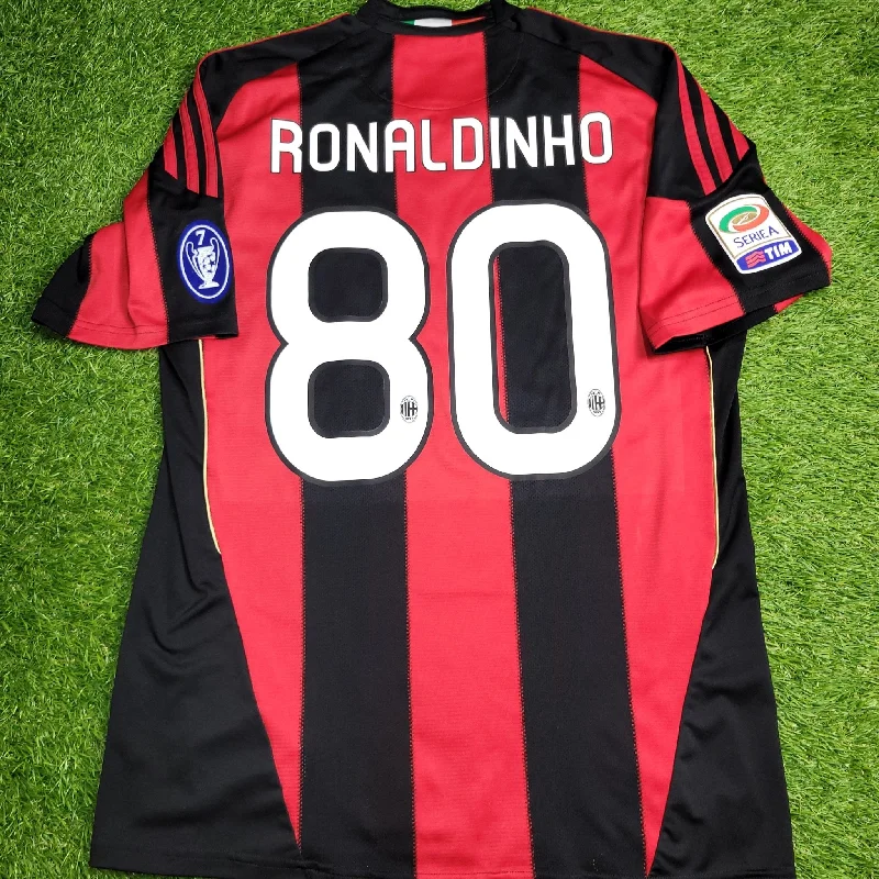 Ronaldinho AC Milan Adidas 2010 2011 Home Soccer Jersey Shirt M SKU# P96288