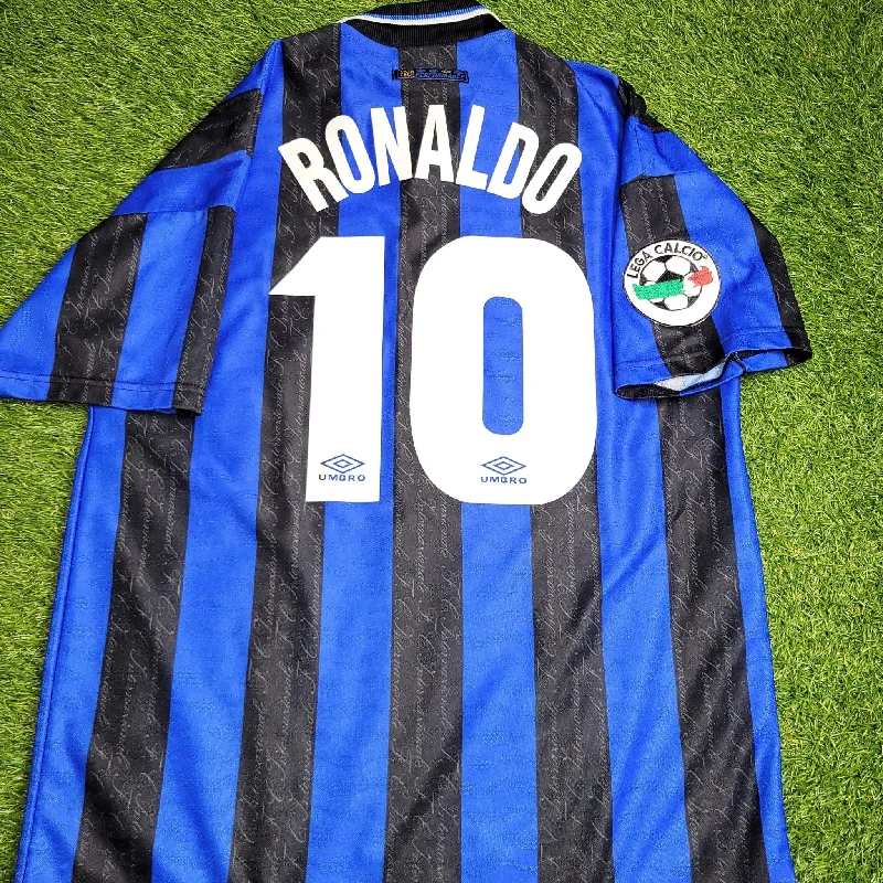 Ronaldo Inter Milan 1997 1998 DEBUT Umbro Home Soccer Jersey Shirt L