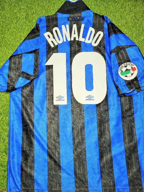 Ronaldo Inter Milan 1997 1998 DEBUT Umbro Home Soccer Jersey Shirt XL