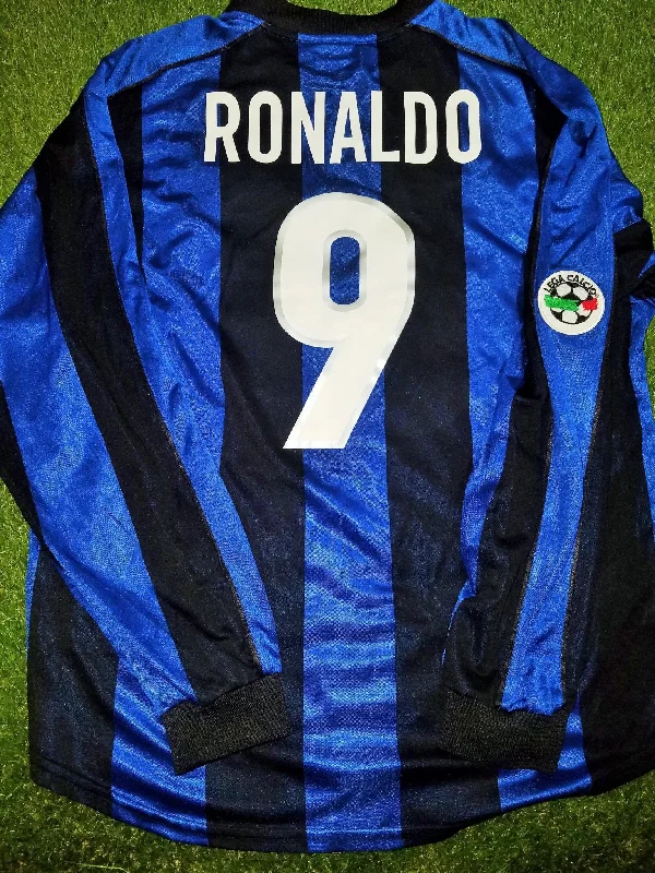 Ronaldo Inter Milan 1999 2000 Nike Long Sleeve Jersey Shirt Maglia L