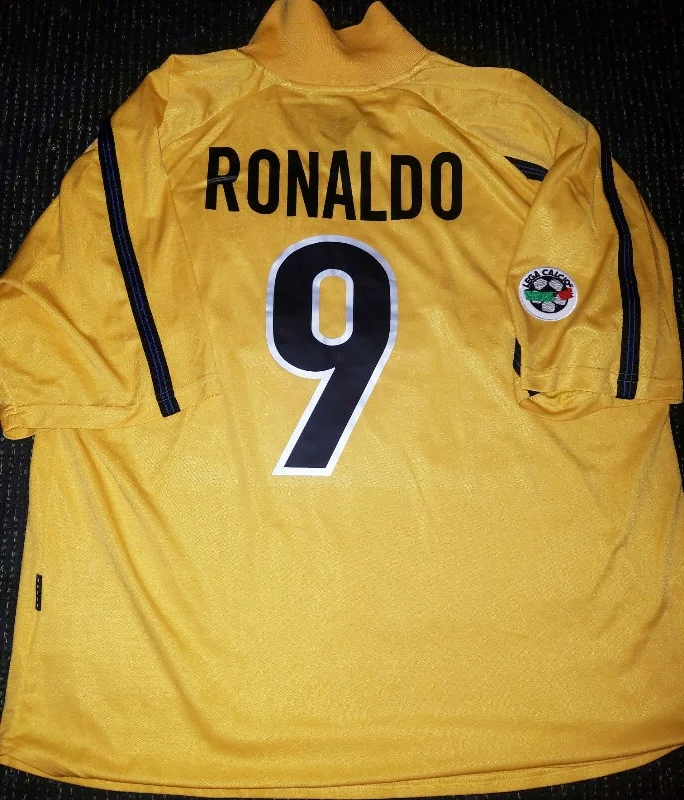 Ronaldo Inter Milan 1999 2000 Yellow Jersey Shirt Maglia XL