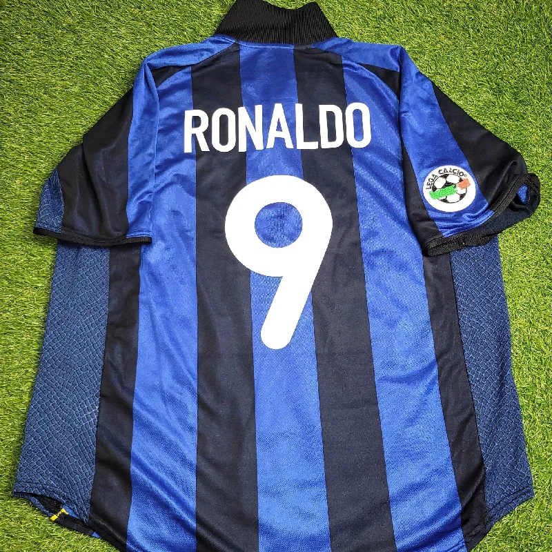 Ronaldo Inter Milan 2001 2002 Home Soccer Jersey Shirt XL