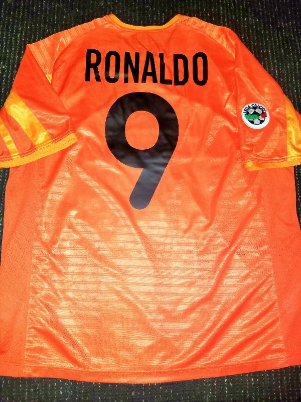 Ronaldo Inter Milan 2001 2002 Orange Jersey Shirt Maglia L