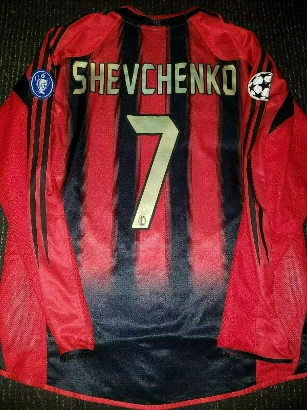 Shevchenko AC Milan 2004 2005 UEFA Jersey Shirt Maglia L