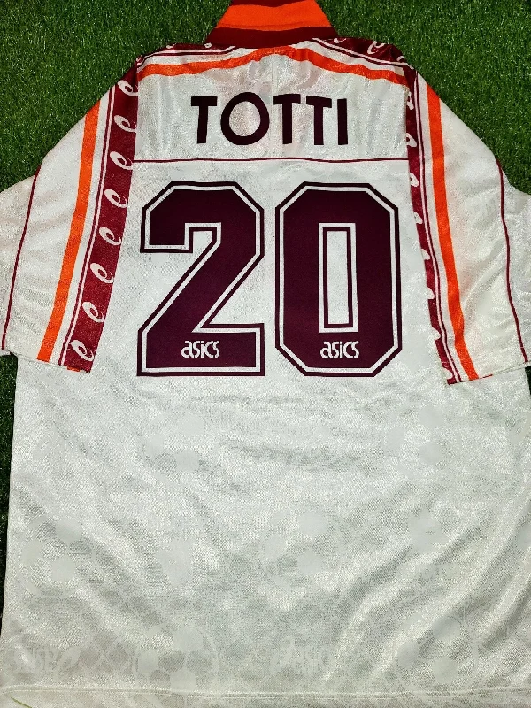 Totti As Roma Asics 1995 1996 Away White Jersey Maglia Shirt XL