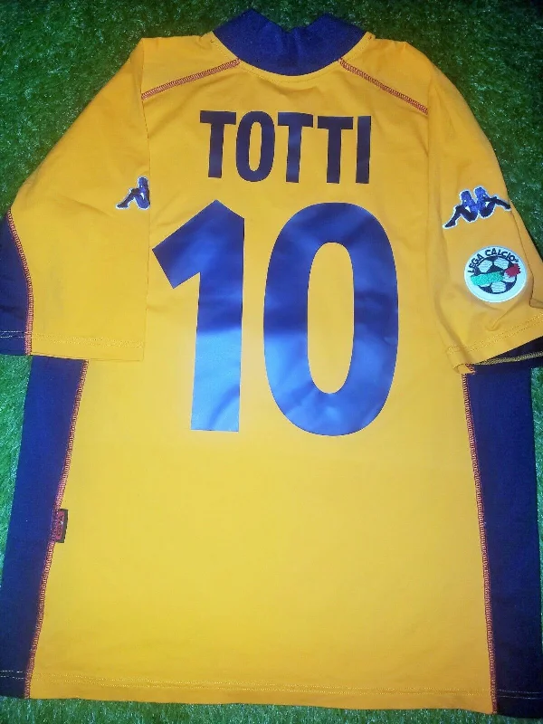 Totti As Roma Kappa Orange 3rd Jersey 2001 2002 Shirt Maglia XL