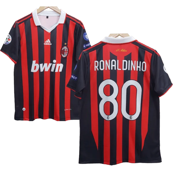 Ac Milan Ronaldinho Embroidery Retrô Jersey  - Collection