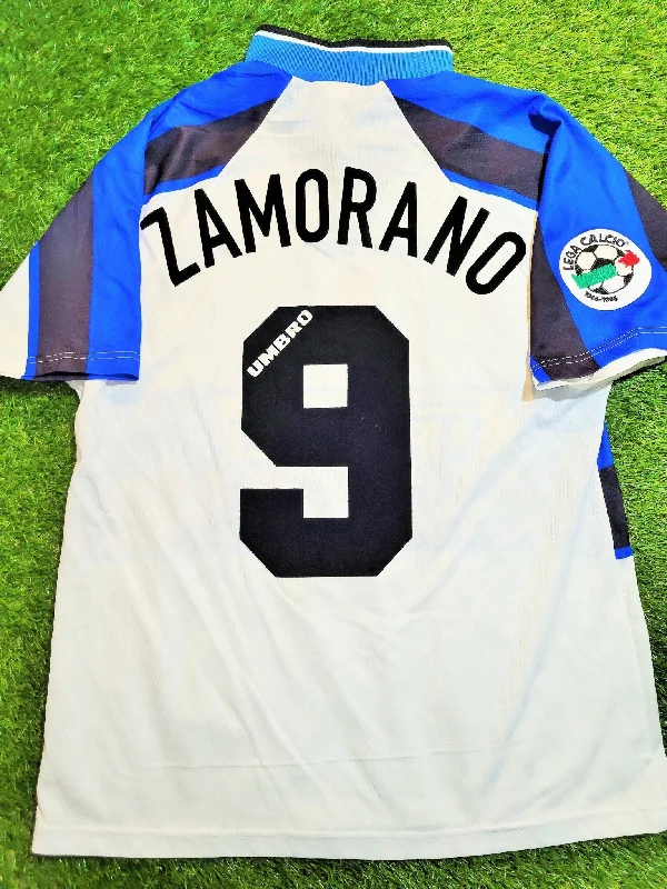 Zamorano Inter Milan Umbro 1996 1997 DEBUT White Away Jersey Shirt Maglia L